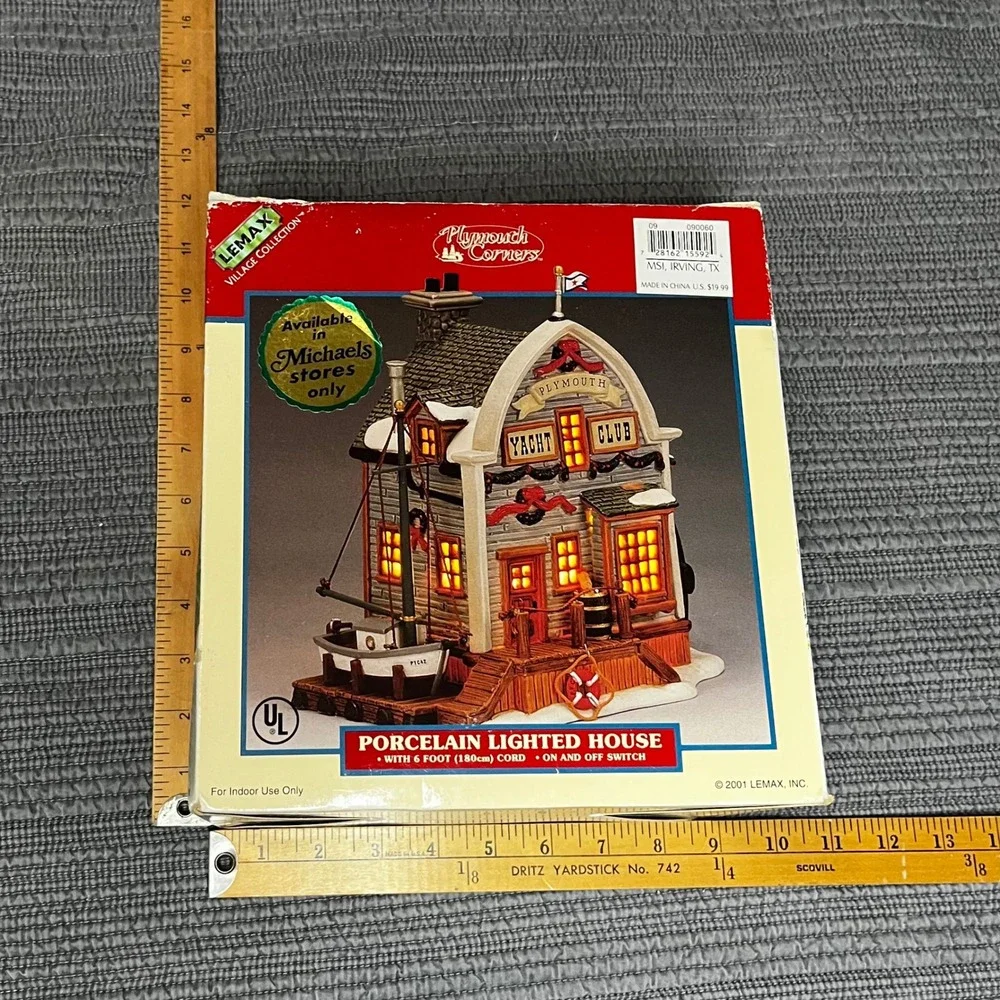 Lemax Plymouth Corners Yacht Club Lighted House 2001 Michaels Exclusive Village